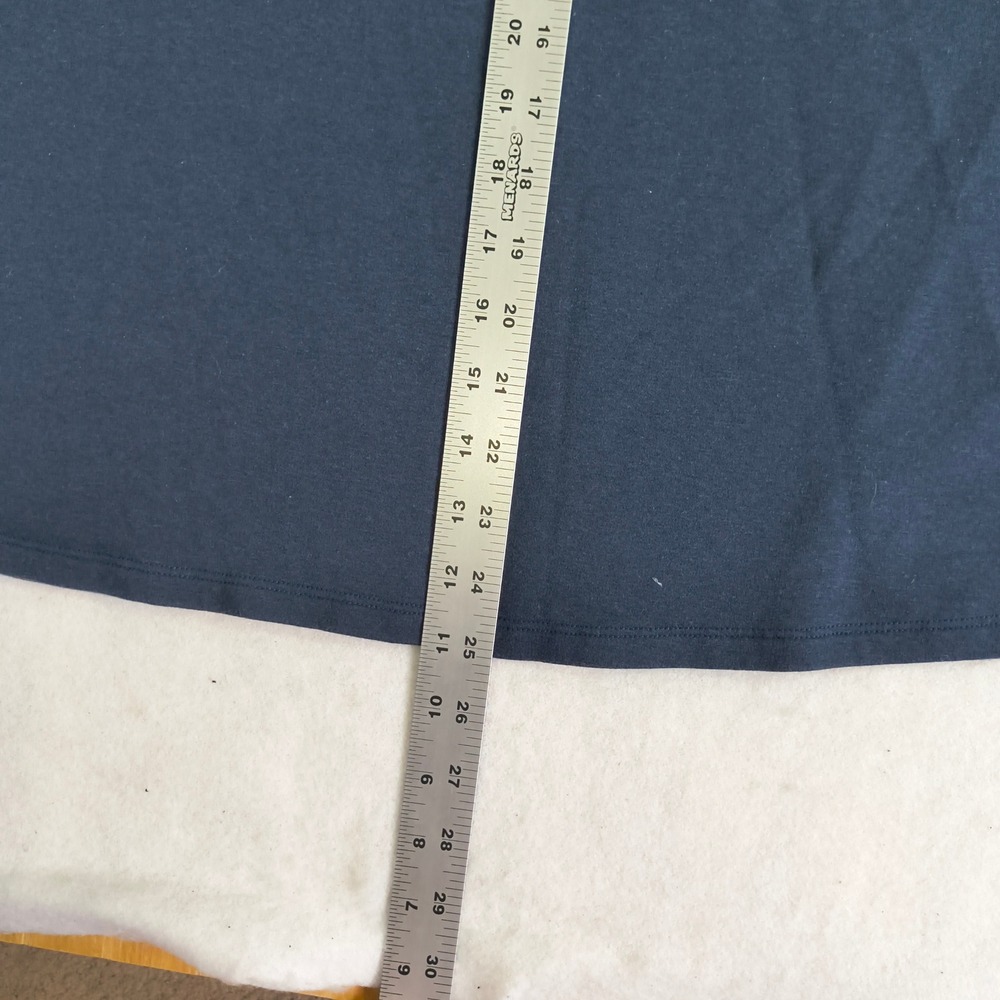 Eileen‎ Fisher Navy Long Sleeve Tee Womens XXS Organic Cotton Minimalist Top - Picture 6 of 8